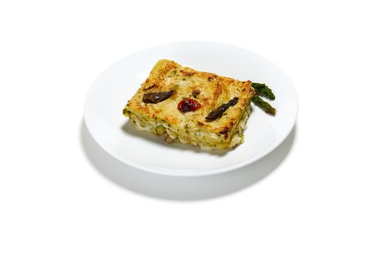Lasagna salsiccia e asparagi